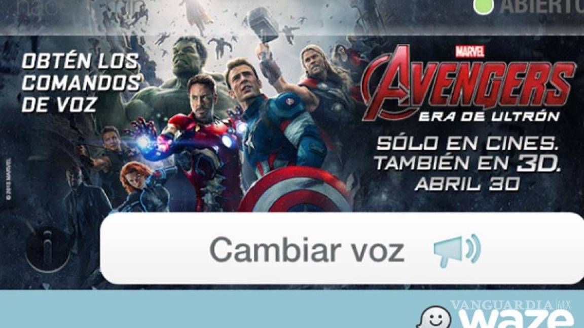 Los Avengers te guiarán en Waze