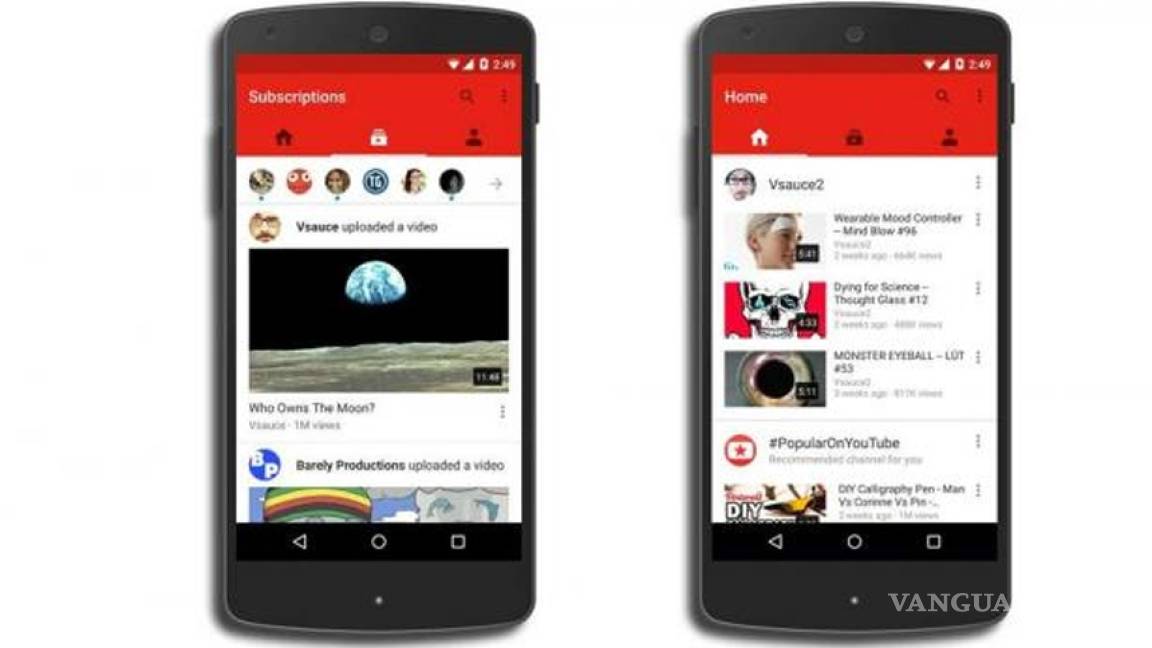 YouTube cambia su aplicación en móviles