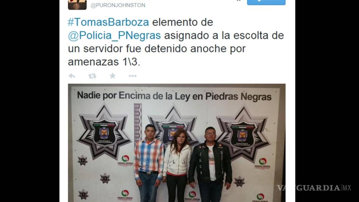 Cesan a escolta del alcalde de Piedras Negras, Fernando Puron por amenazas; estaba ebrio