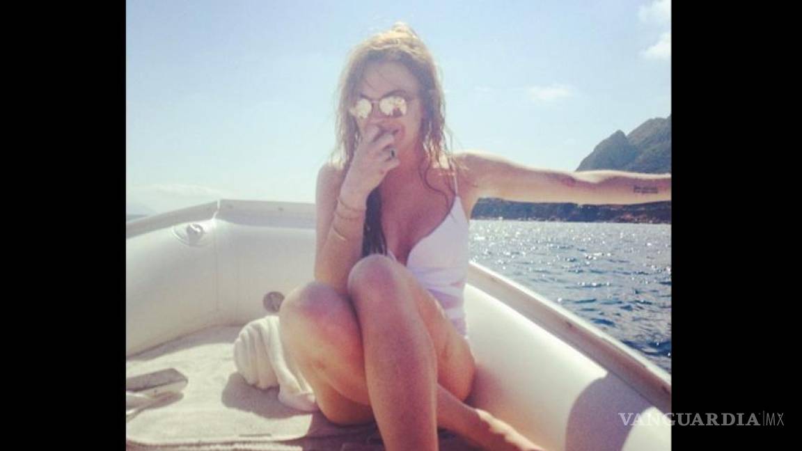 Lindsay Lohan, desinhibida en sus vacaciones en Italia