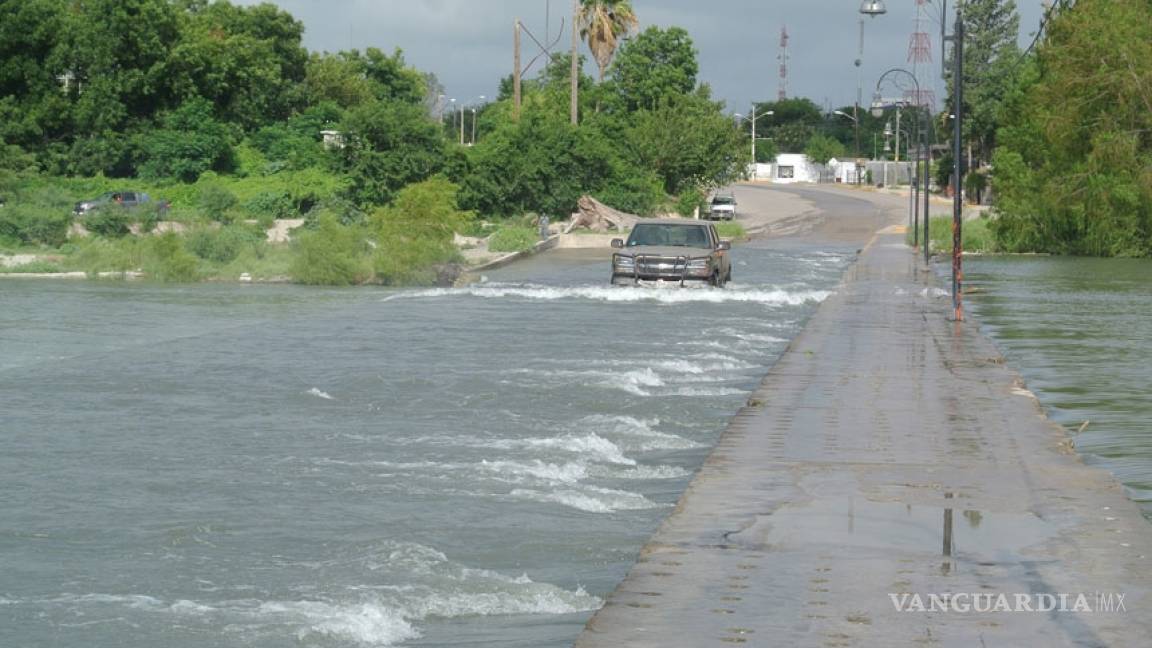 Lluvias aumentan nivel del río Sabinas