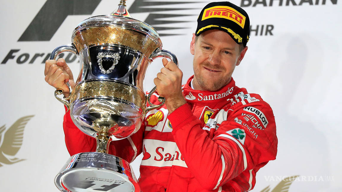 Vettel soporta presión de Hamilton y triunfa en Bahrein