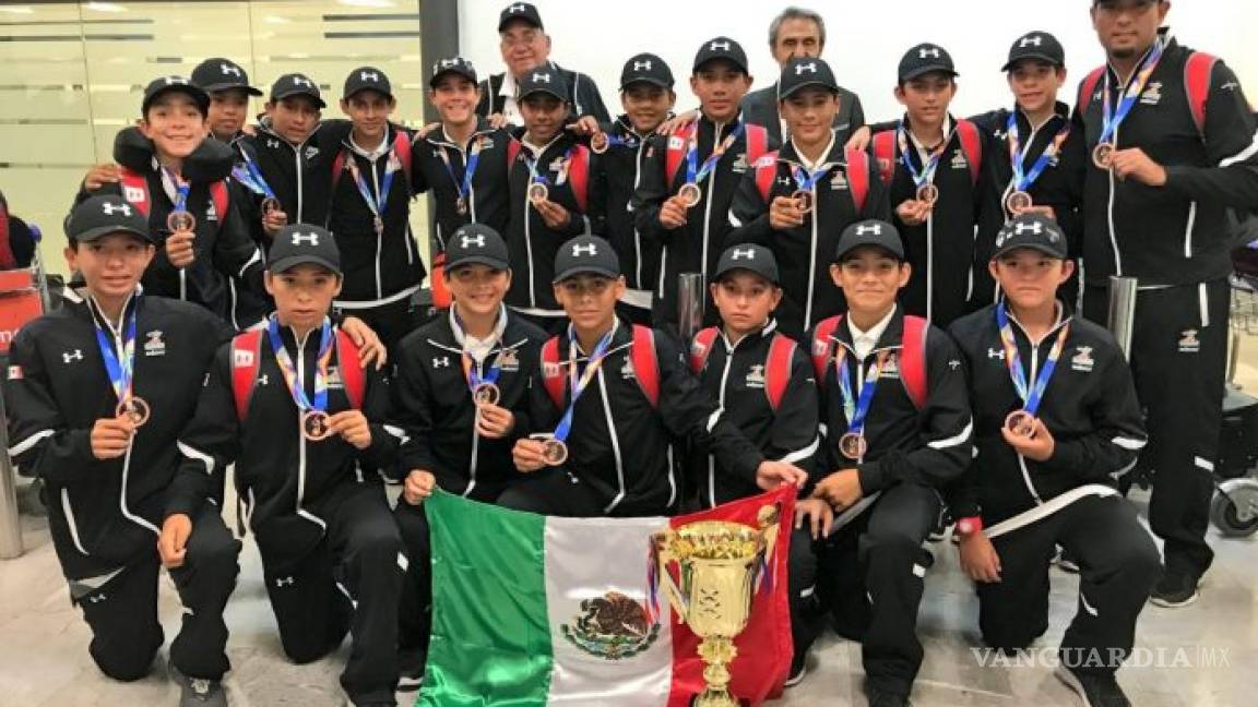 Selección Sub 12 de beisbol regresa a México con la medalla de bronce