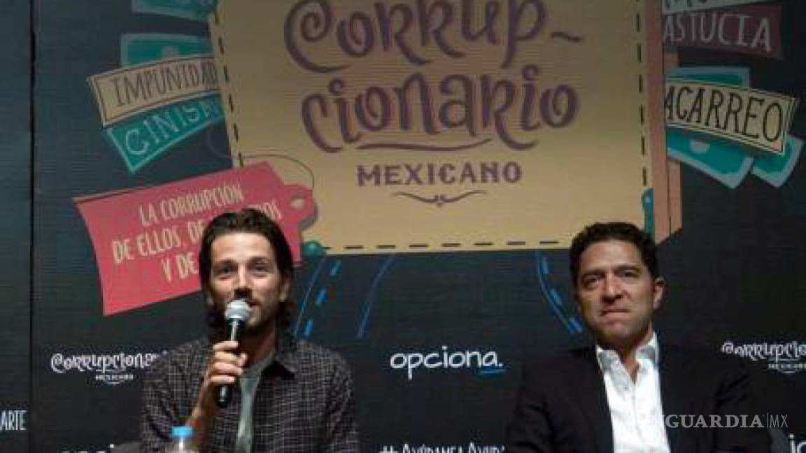 Diego Luna y Alejandro Legorreta lanzan el &quot;Corrupcionario&quot; mexicano