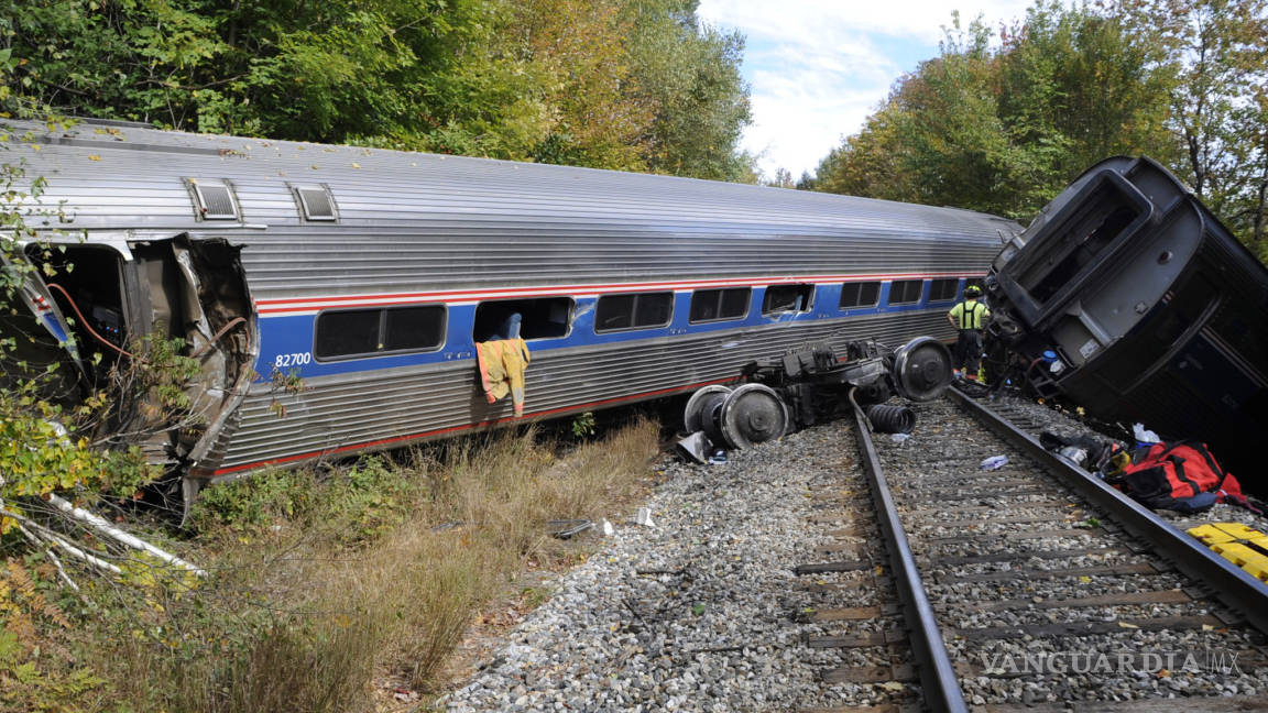 Descarrila tren en Vermont, hay siete heridos
