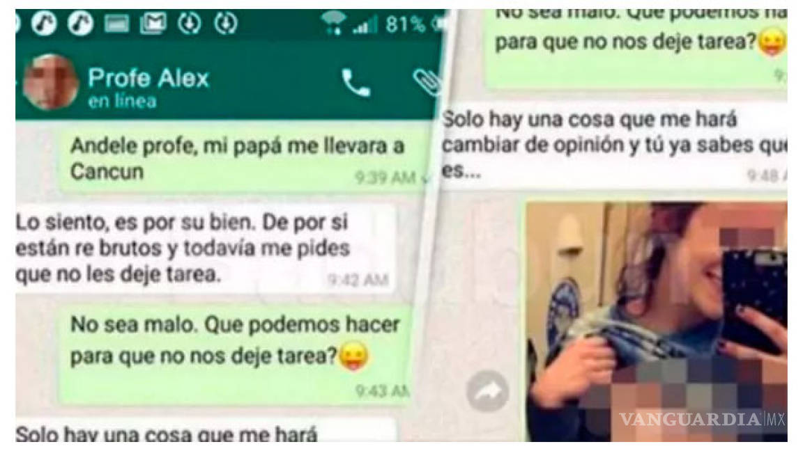 Profesor de Tijuana pedía fotos eróticas por WhatsApp a sus alumnas para no dejarles tarea