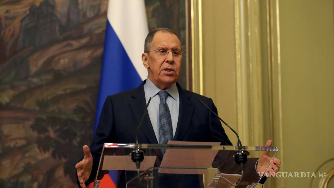 $!El ministro de Relaciones Exteriores de Rusia, Sergei Lavrov en una conferencia de prensa en Moscú, Rusia.