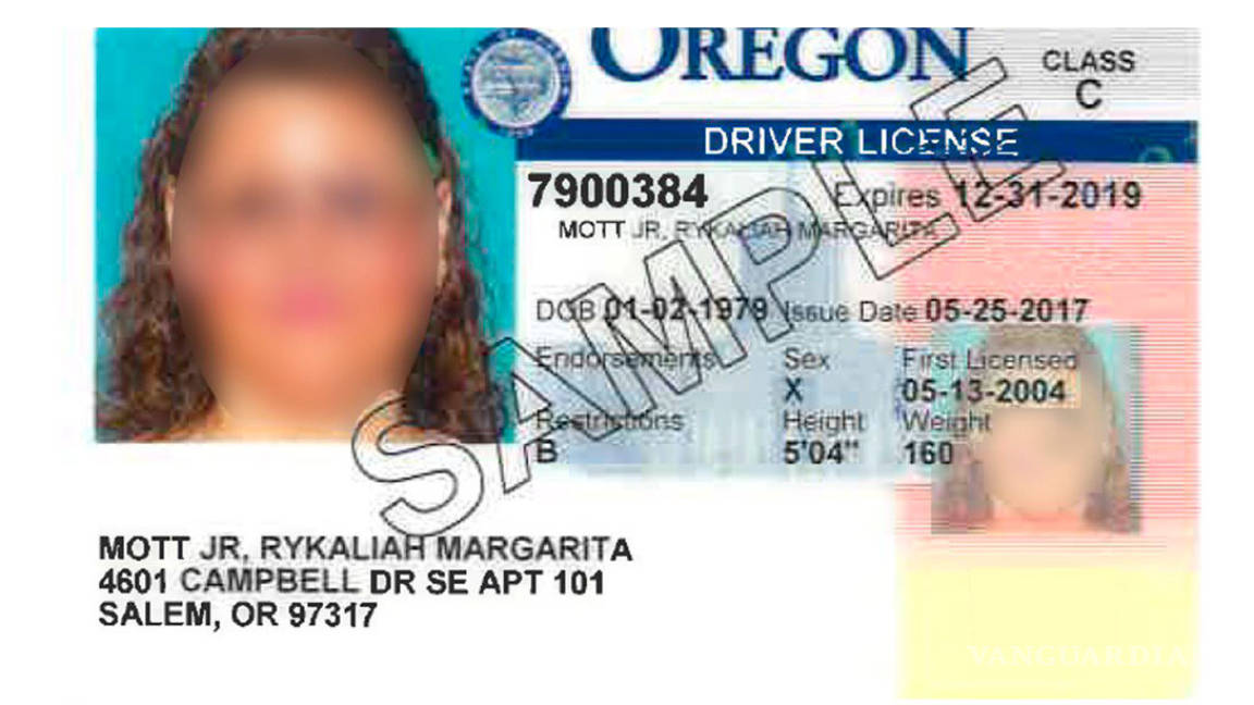 Licencia de conducir en Oregon tendrá la 'X' como opción de género