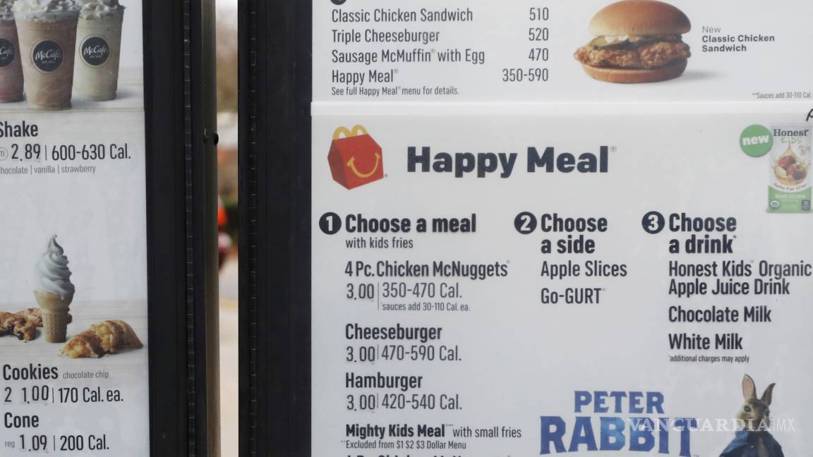 Publicación de las calorías en menú en restaurantes de comida rápida afectan poco las órdenes de los clientes