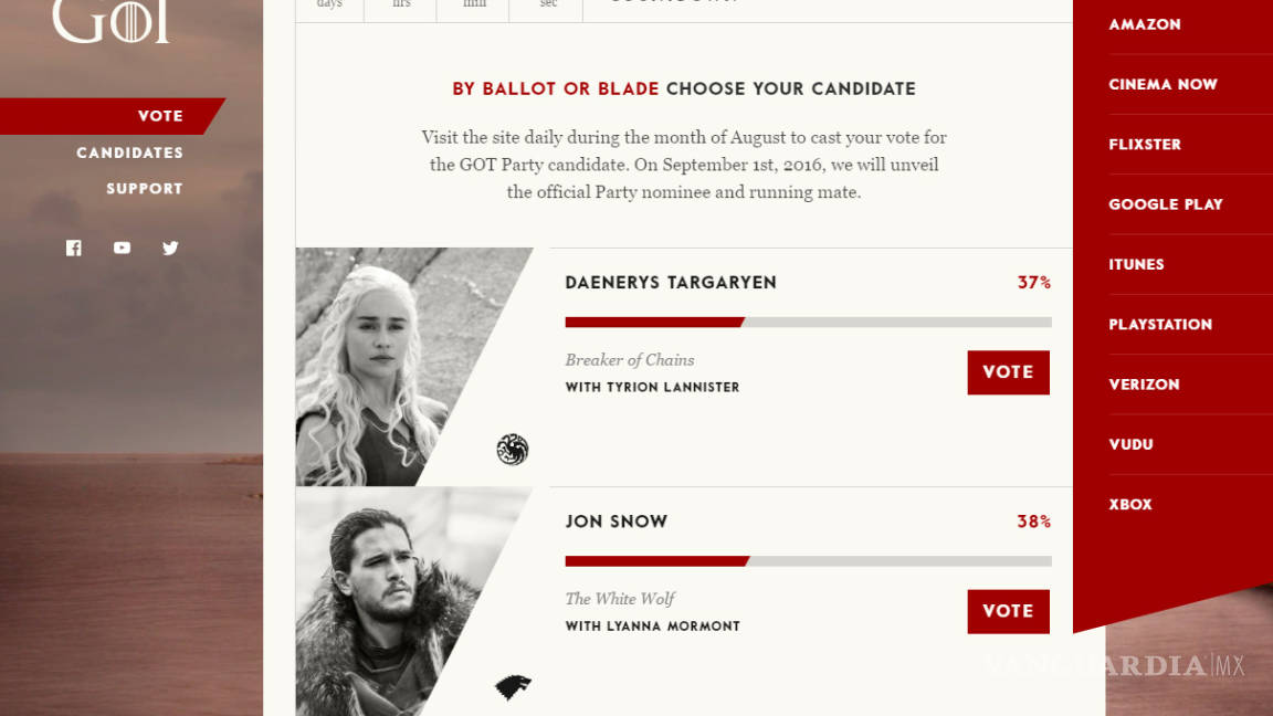 &quot;Game of Thrones&quot; tiene sus propias elecciones; Targaryen, Snow, Lannister, ¿a quién eliges para el trono?