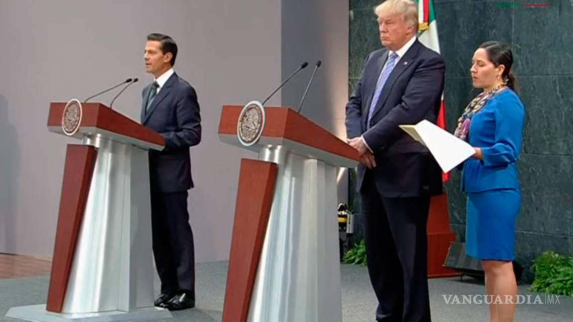 Los mexicanos merecen respeto: Peña a Trump; el magnate insiste en construcción de muro