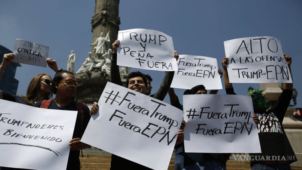 Protestas por la visita de Trump; en Los Pinos, Peña conversa con el abierto enemigo de los mexicanos