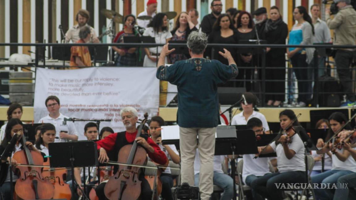 “Derriba” la orquesta de Dresde el muro en la frontera de México y EU