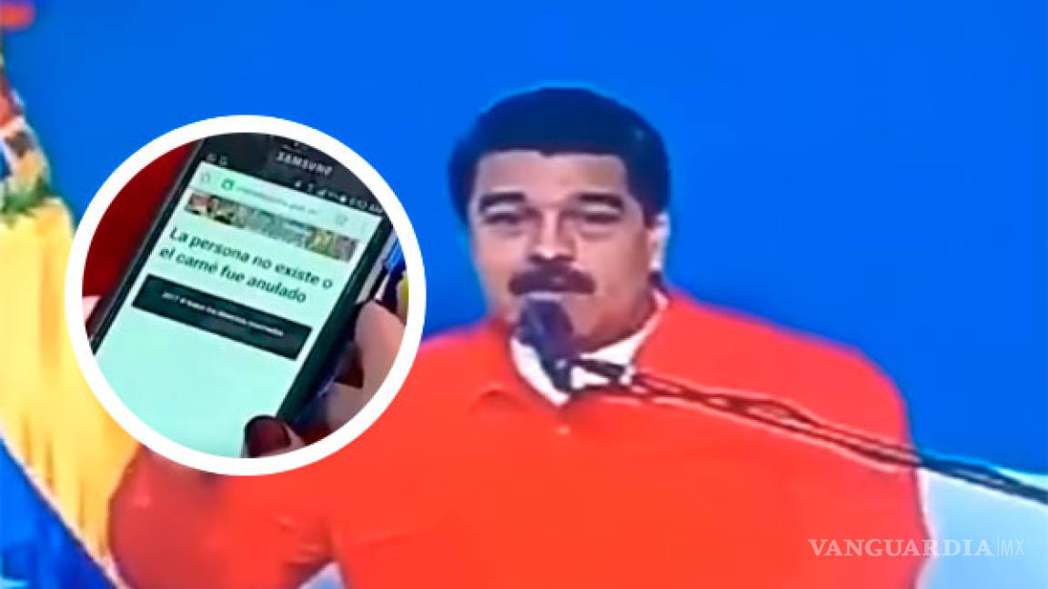 Nicolás Maduro &quot;no existe&quot;, su Carnet de la Patria falló (video)