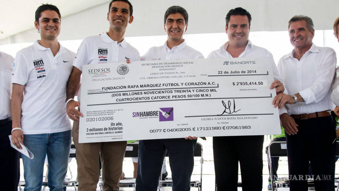 'Sin pruebas, Sedesol no retira apoyo a fundación de Rafa Márquez