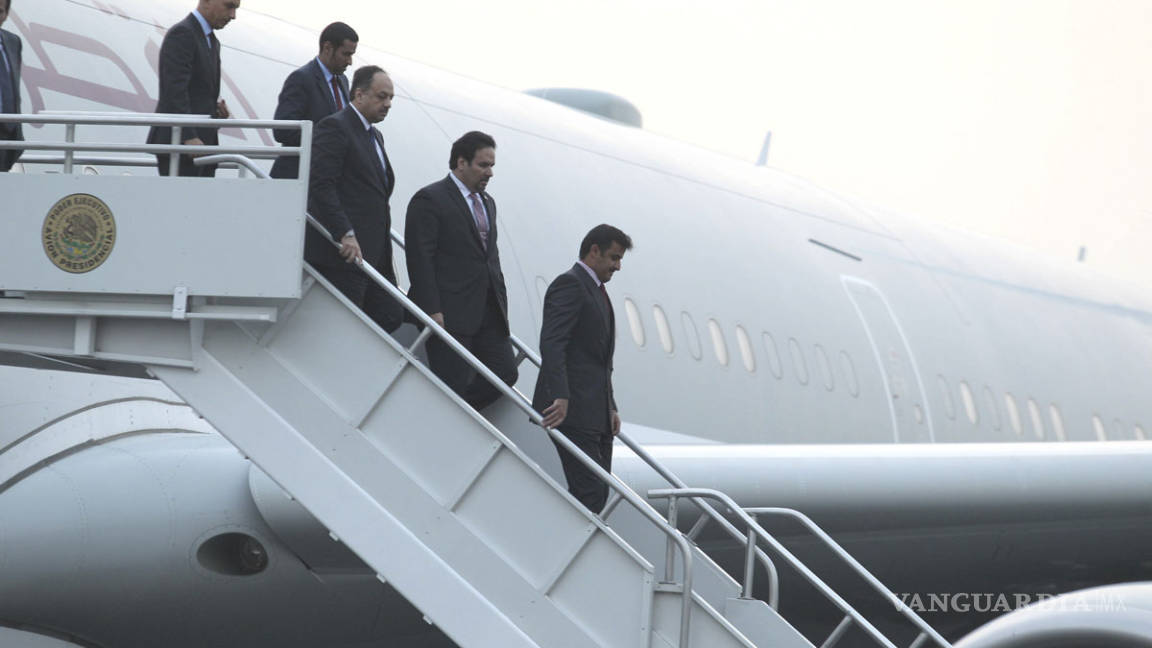 Llega a México el emir de Qatar para visita oficial