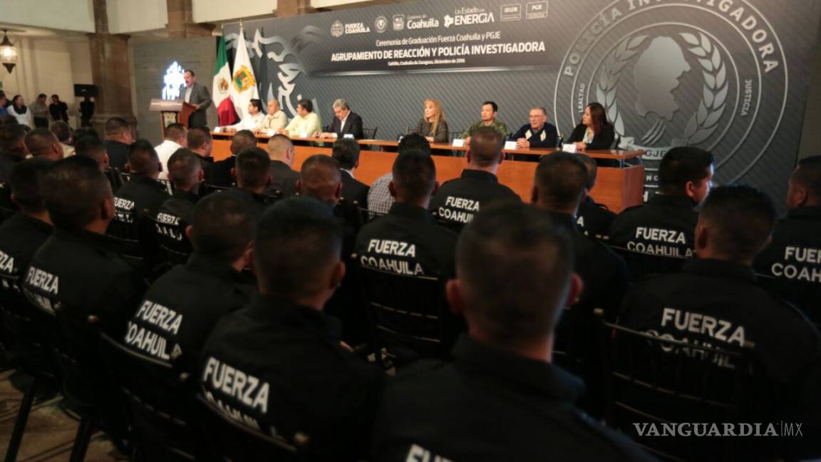 Se suman 102 nuevos policías a Fuerza Coahuila y a la PGJE