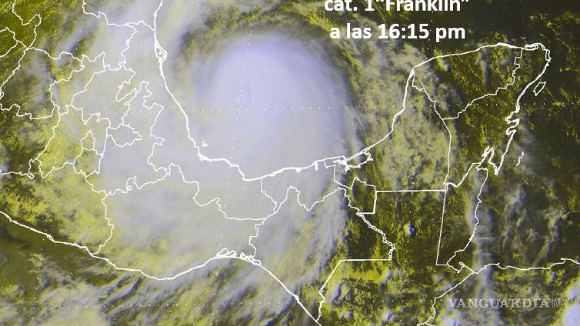Franklin es huracán y avanza hacia la costa central de Veracruz