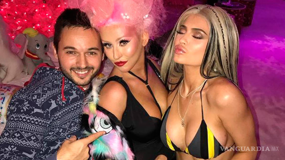 Christina Aguilera tuvo una loca fiesta de cumpleaños, incluso se besó con Kylie Jenner