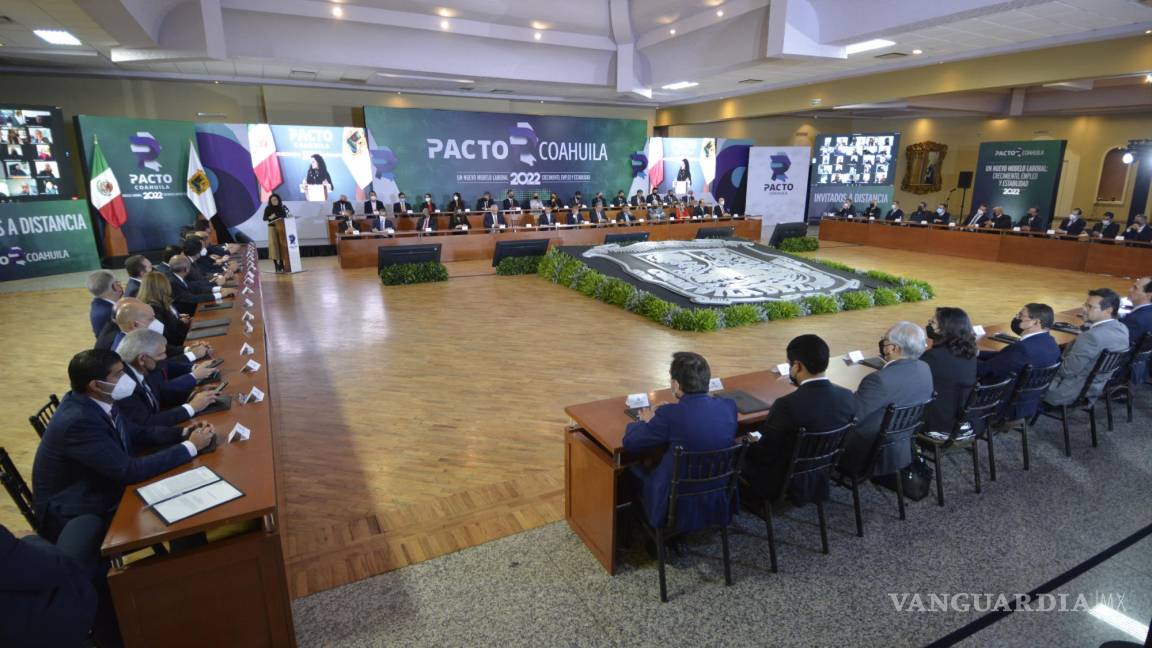 Firman sectores Pacto Laboral Coahuila 2022; busca que relaciones sean más eficientes