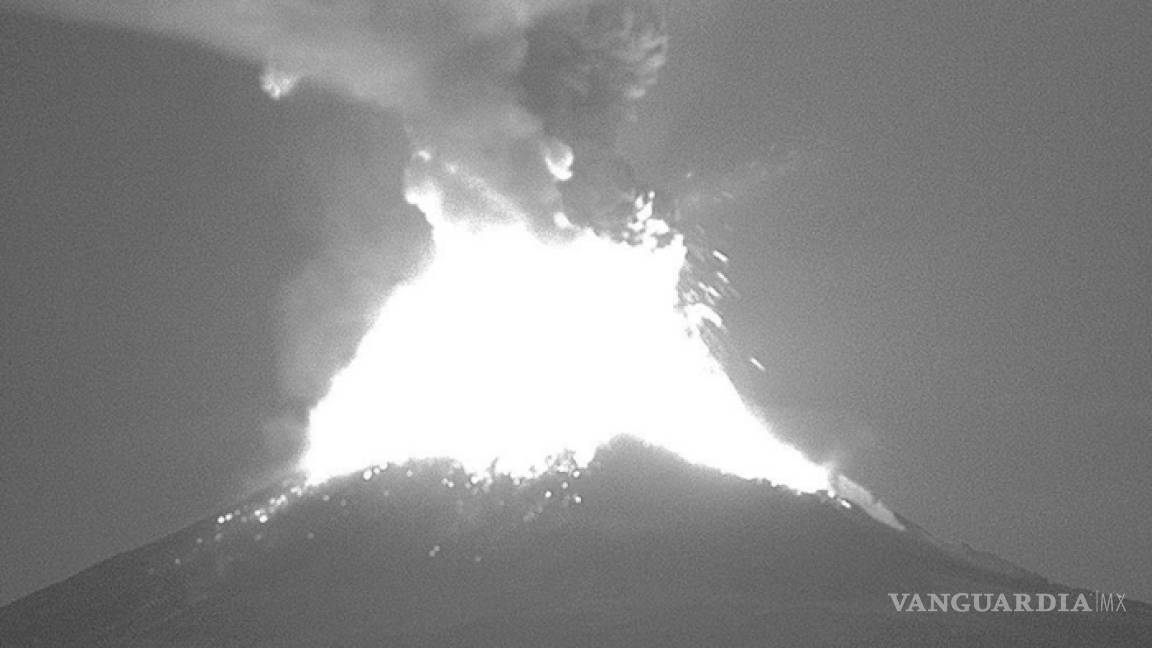 Alerta amarilla en Puebla por explosiones del volcán Popocatépetl