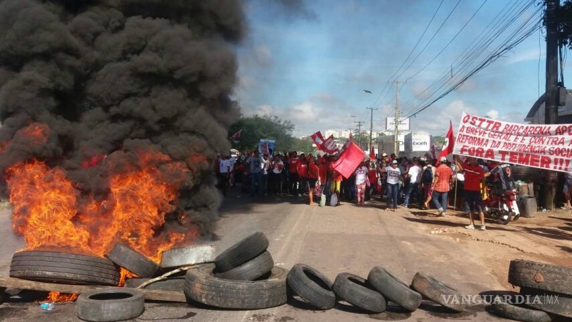 Principales ciudades de Brasil paralizadas por la huelga contra reforma laboral