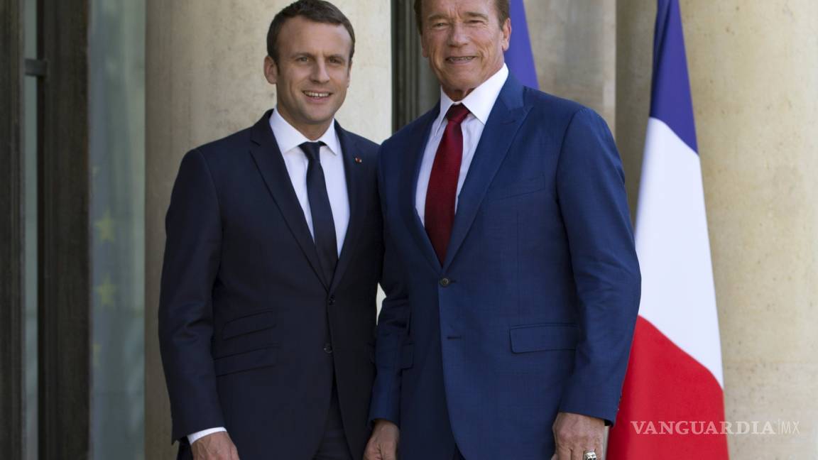 Es importante crear un futuro verde: Schwarzenegger tras reunirse con Macron