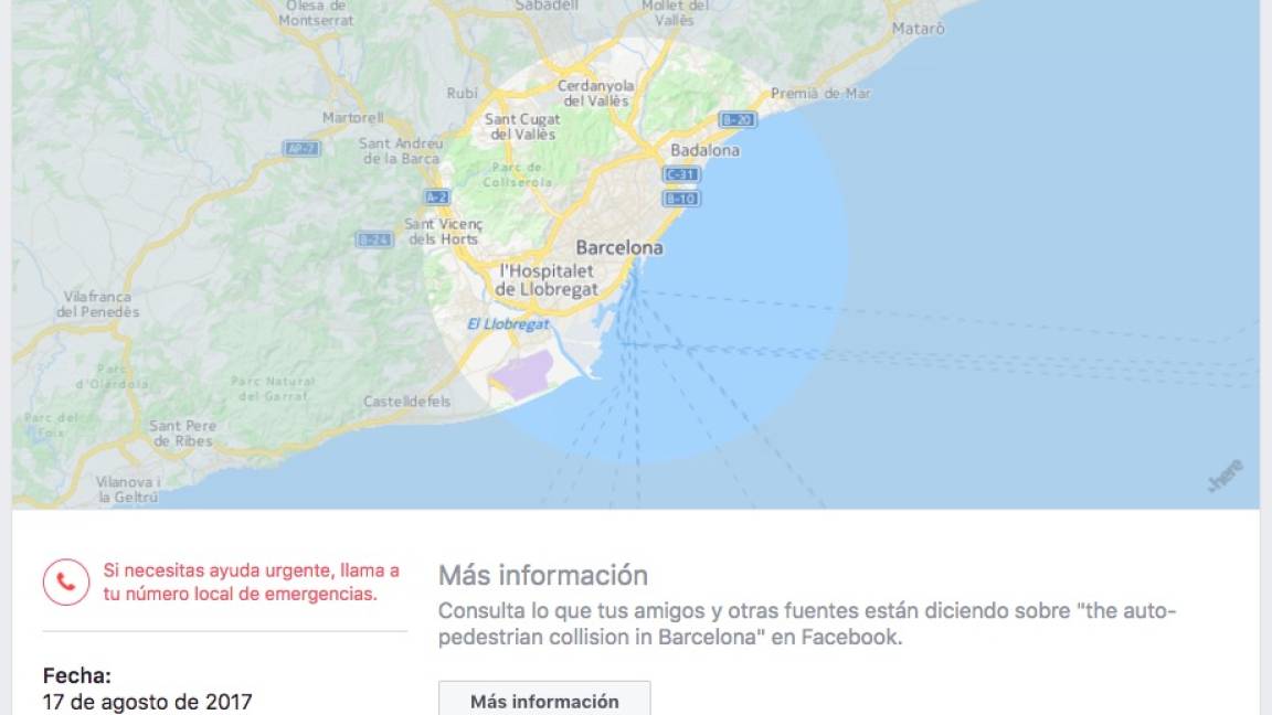 Facebook se solidariza con Barcelona y activa el &quot;Safety Check&quot;