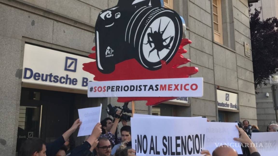 Periodistas en Madrid exigen justicia por Javier Valdez