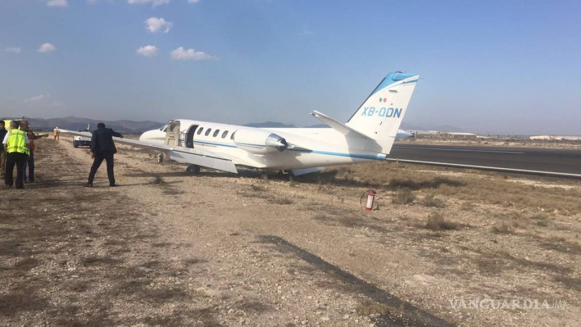 Se despista avión en Aeropuerto Plan de Guadalupe en Saltillo