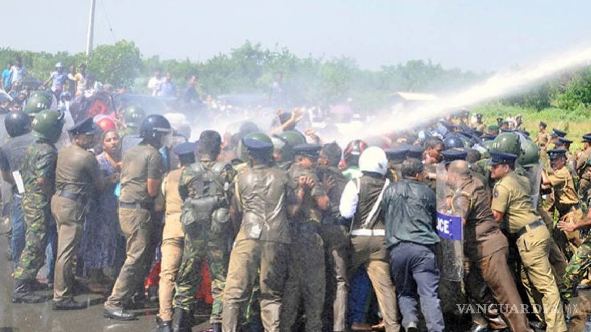 Protestan en Sri Lanka por construcción de zona industrial