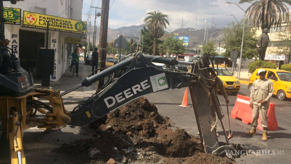 Repara Simas Torreón línea sanitaria caída