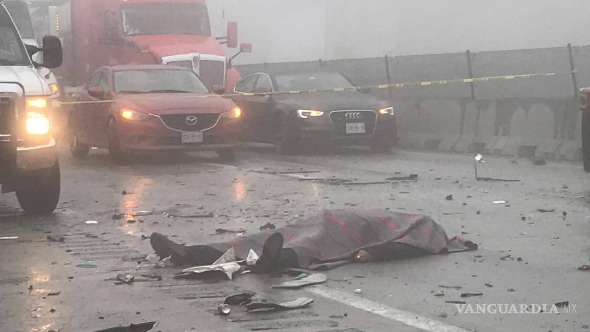Accidentes paralizan la autopista Monterrey-Saltillo