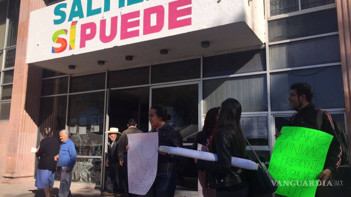 Más manifestaciones en Saltillo; ahora contra alza a los precios del transporte público