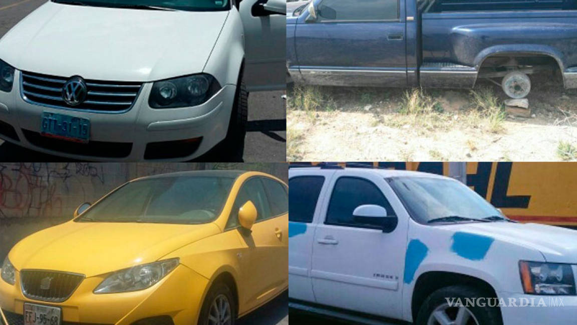 Recuperan cuatro automóviles con reporte de robo en Coahuila