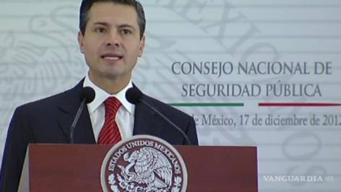 Presenta Peña Nieto 6 acciones en materia de seguridad