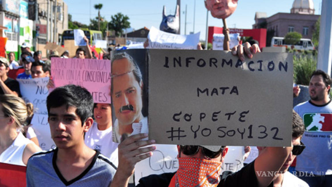 Se manifiestan en contra de Peña Nieto en Saltillo