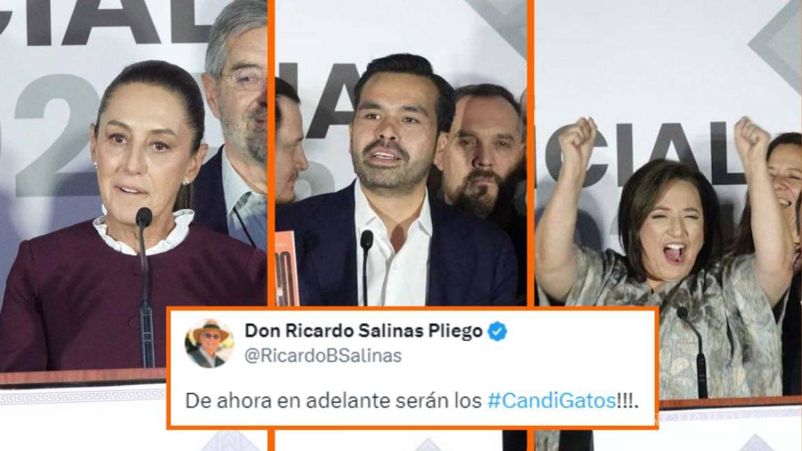 Claudia Sheinbaum, Xóchitl Gálvez y Jorge Álvarez Máynez: los ‘Candigatos’, según Salinas Pliego