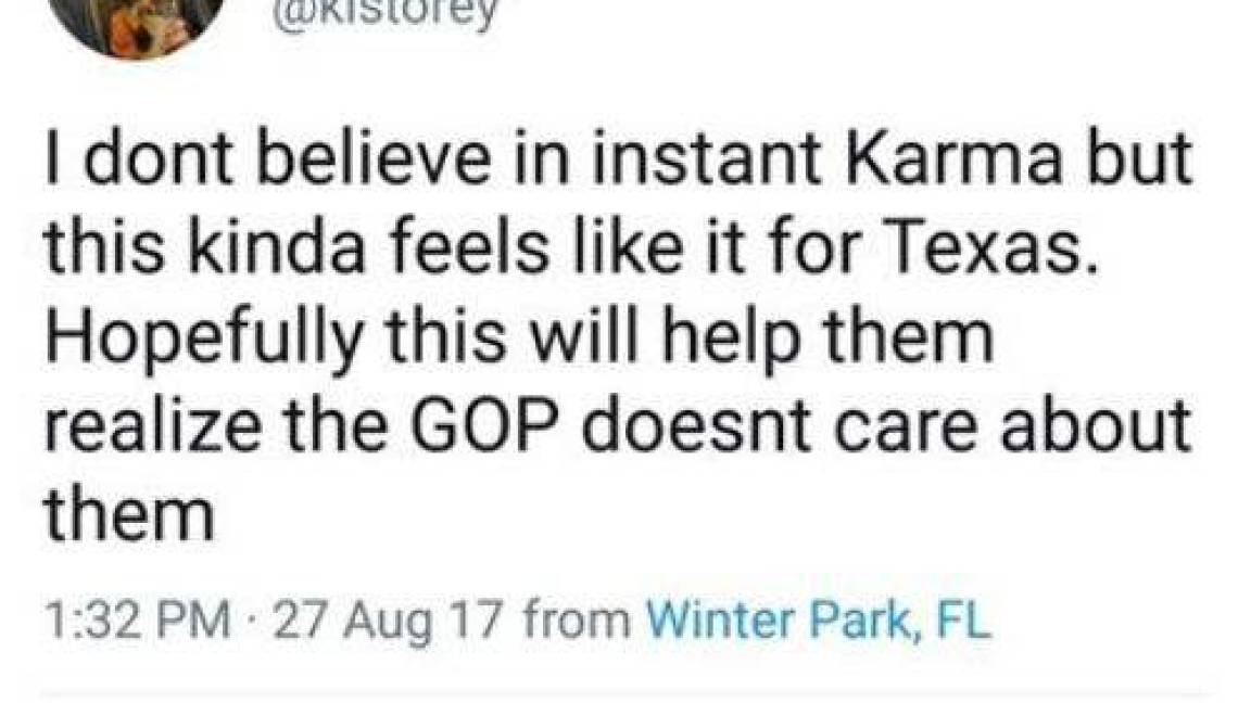 Despiden a profesor por decir que Texas merecía el huracán Harvey por votar por Trump