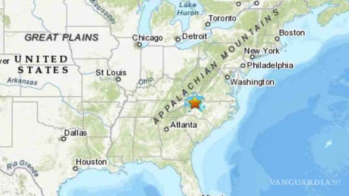 Inusual sismo de magnitud 5.1 sorprende a Carolina del Norte, EU
