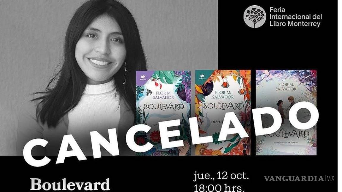 ¿Y el motivo? Se suma Flor Salvador a la lista de cancelaciones en la Feria Internacional del Libro Monterrey