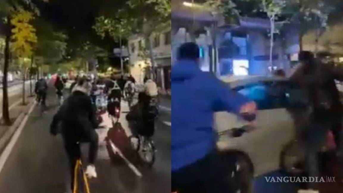 Arrolla auto a ciclistas en Madrid cuando se expresaban en favor de los palestinos