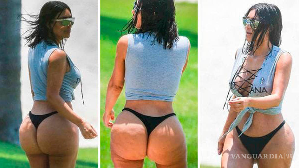 Me 'photoshopearon', dice Kim Kardashian sobre fotos con celulitis