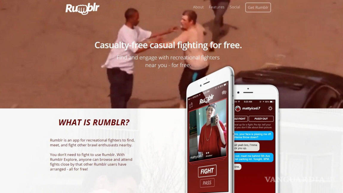 Rumblr, la polémica app del 'club de la pelea'