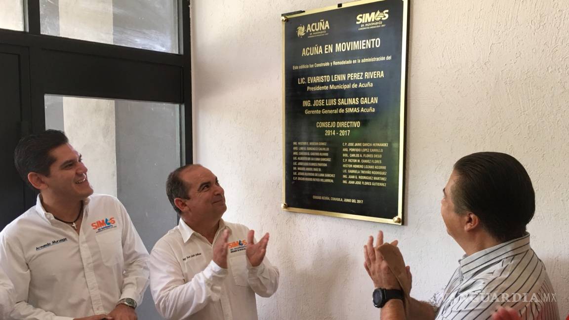 Inaugura SIMAS Acuña, oficinas administrativas con una inversión de 3.6 MDP