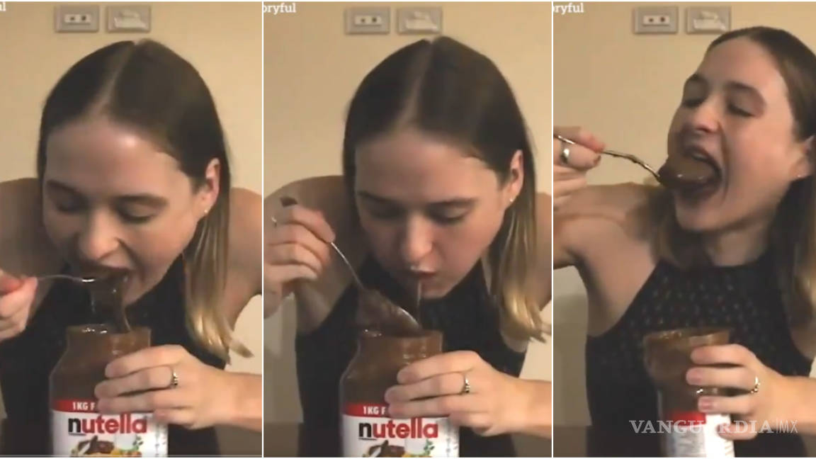 ¡Diablos, señorita! youtuber se come un kilo de Nutella en 4 minutos y se vuelve viral