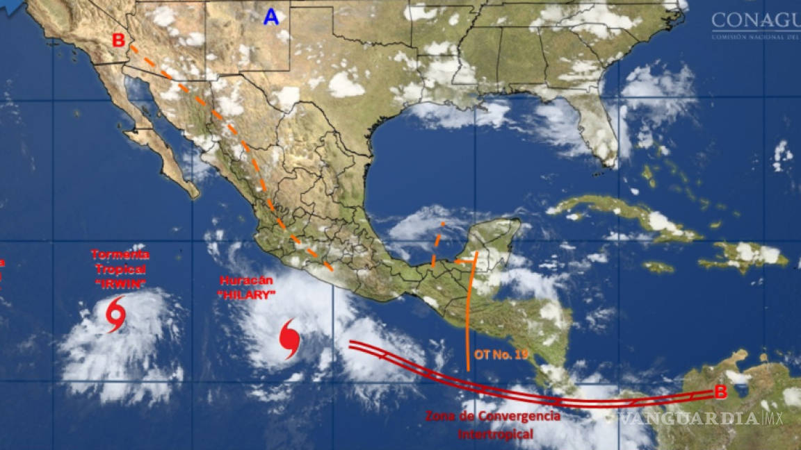 Hilary ya es huracán y se localiza muy cerca de México