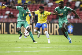 Senegal y Brasil empatan en el partido 100 de Neymar