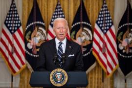 Joe Biden, presidente de Estados Unidos, consideró que ya no era “racional” seguir concentrando el poder militar estadounidense en Afganistán. EFE/EPA/Pete Marovich
