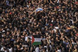 Palestinos organizaron una huelga en protesta por las cinco muertes.